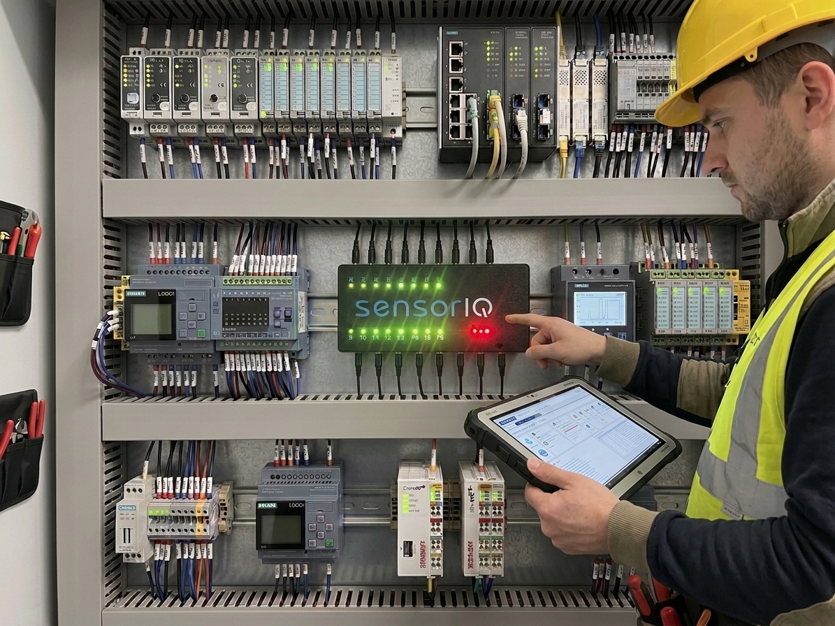 SensorIQ — instalacja komputera pomiarowego w szafie sterującej